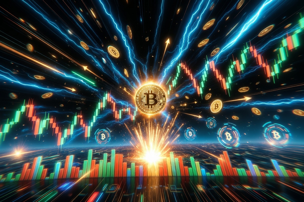 Ultra-Short 5- and 15-Minute Bitcoin Price Swing