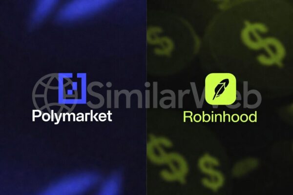 Polymarket vs Robinhood site traffic bets