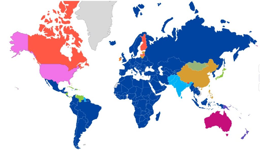 Map of Most Popular Sports Globally