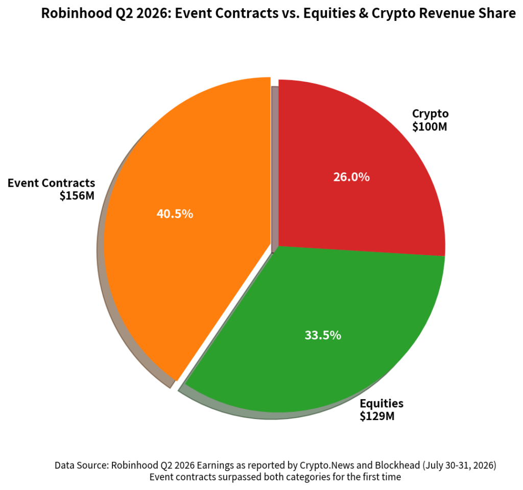Robinhood Q2 2026: Event Contracts vs. Equities and Crypto Revenue Share