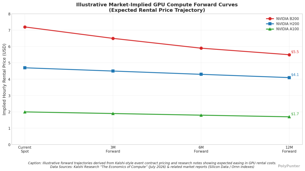 Illustrative Market-Implied GPU Compute Forward Curves