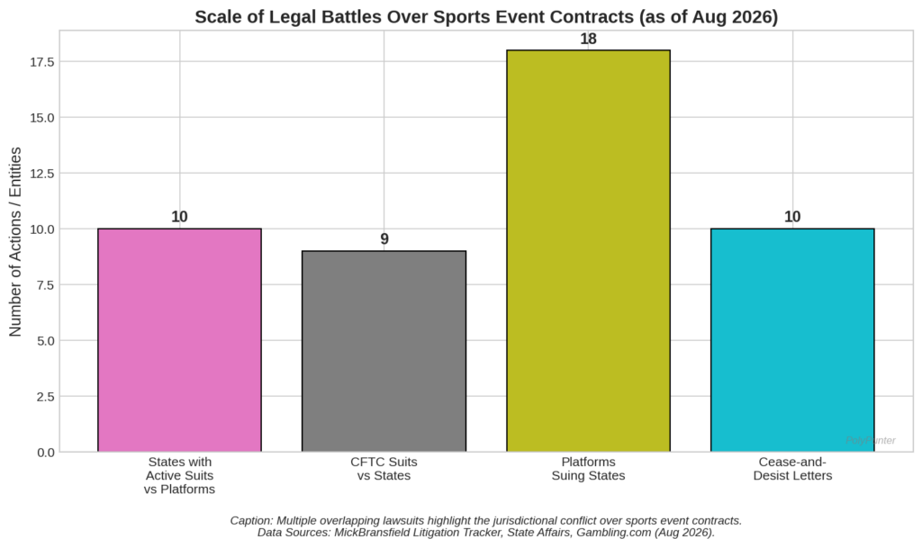 Scale of Legal Battles over Sports Event Contracts