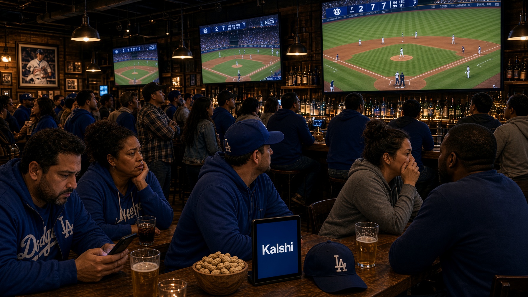 Dodgers Fans At Bar