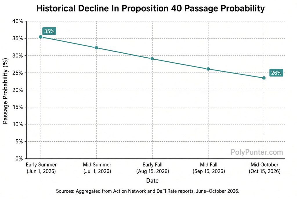 Historical Decline in Proposition 40 Passage Probability