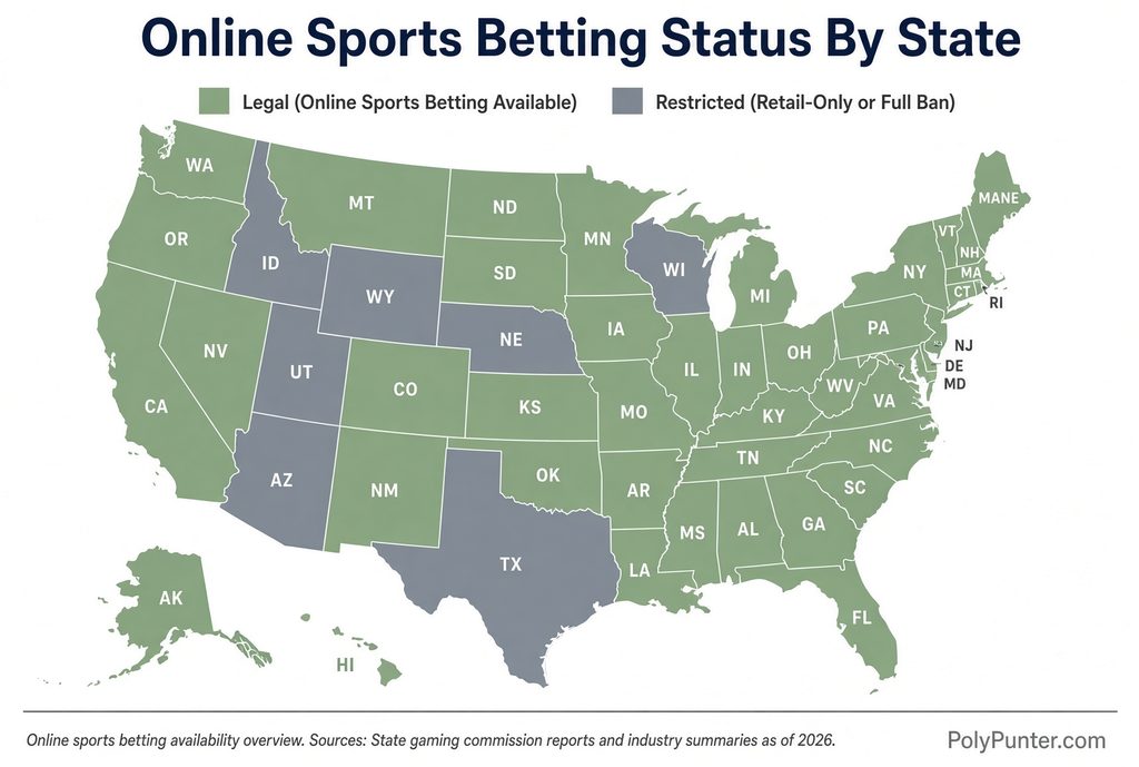 Online Sports Betting Status by State