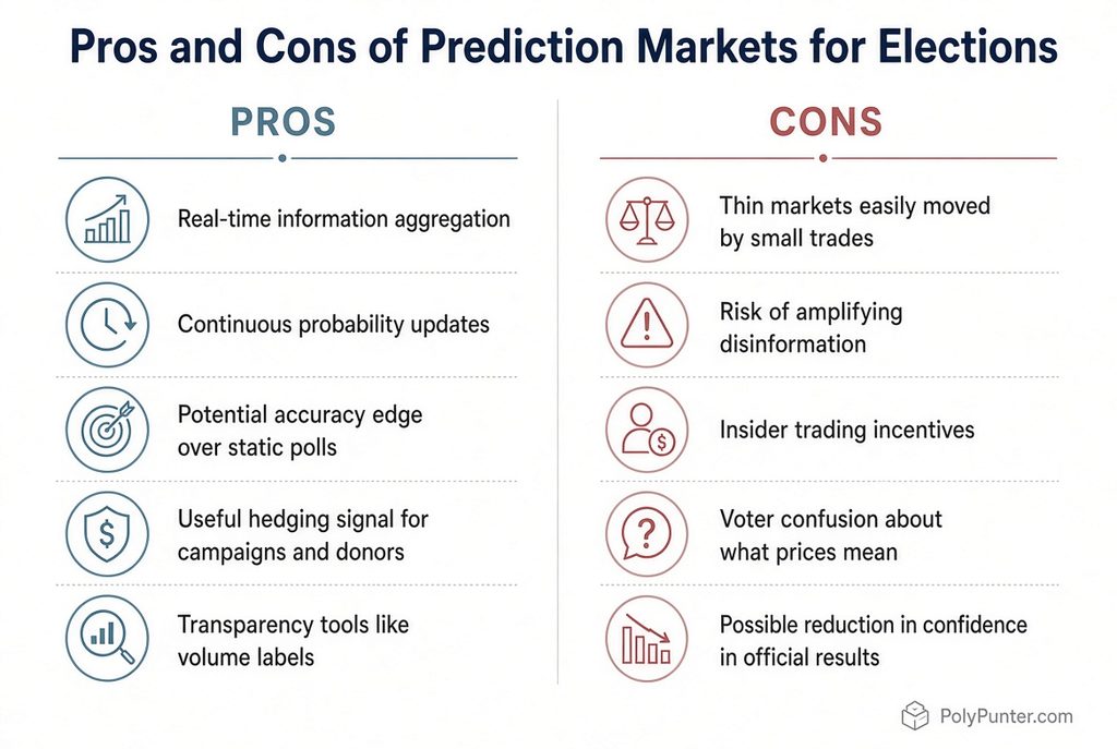 Pros and Cons of Prediction Markets for Elections