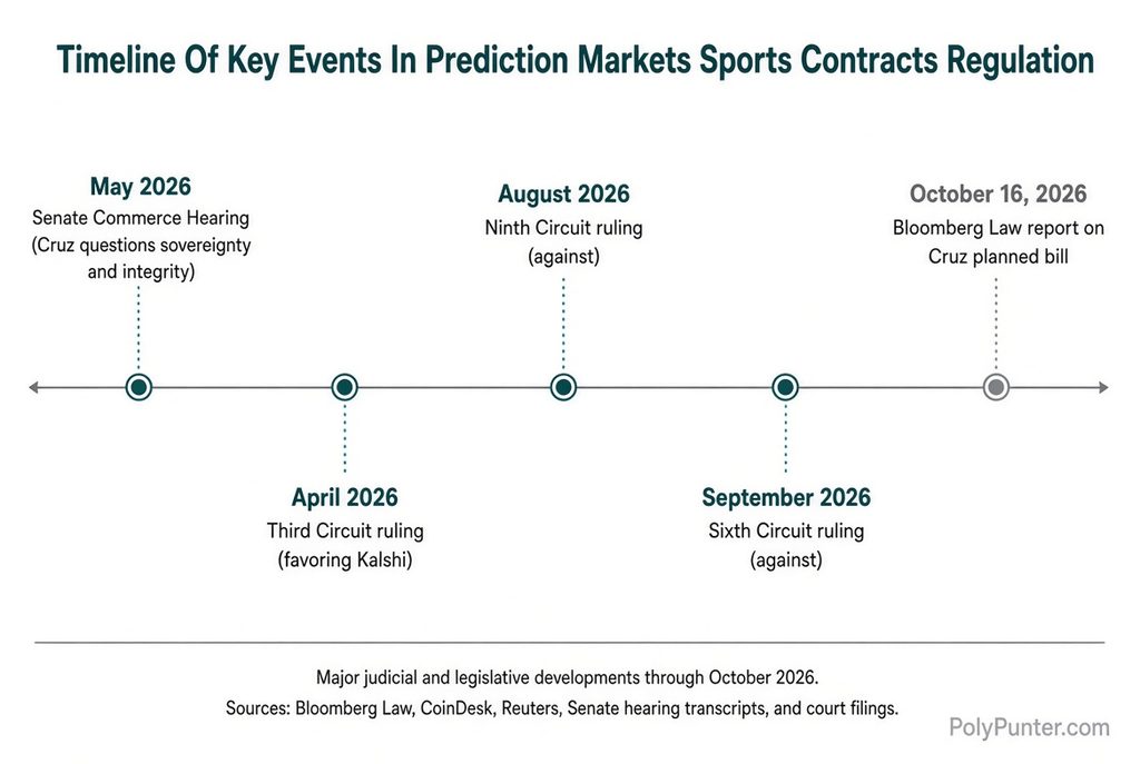 Timeline of Key Events in Prediction Markets Sports Contract Regulations