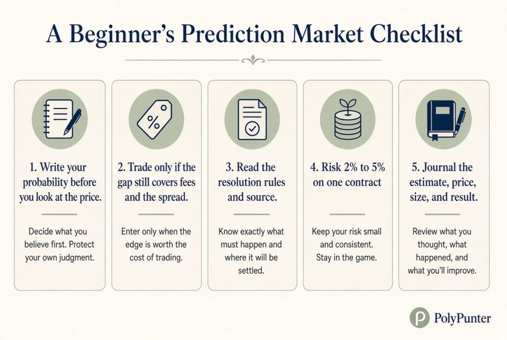 A beginner's Prediction Market Checklist.